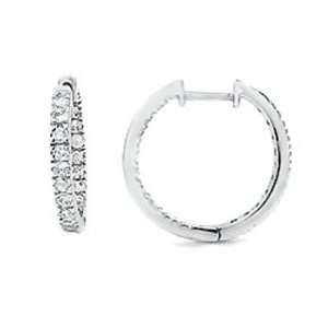 Sterling Silver In and Out Hoop Earrings, Stylishly Accented with High 