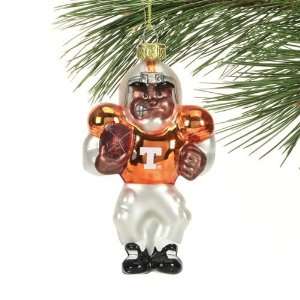  Tennessee Volunteers Angry Football Player Glass Ornament 