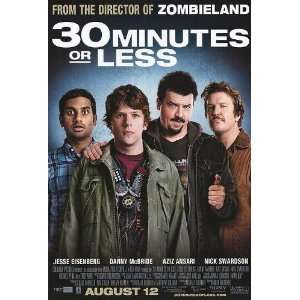  30 Minutes or Less Movie Poster Single Sided Original 