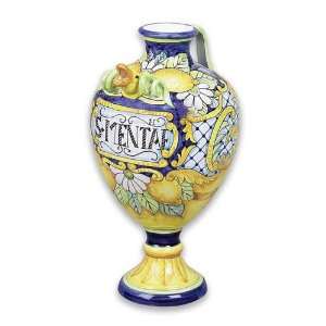  Italian Pottery, Ornato Collection, Urn with Handle and 
