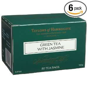 Taylors of Harrogate Green Tea with Jasmine, 50 Count Tea Bags (Pack 