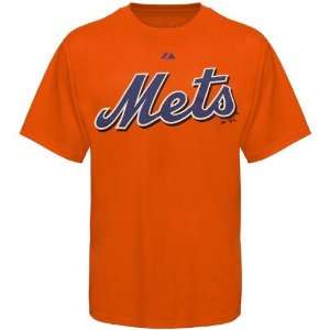  Majestic New York Mets Youth Orange Wordmark T shirt 