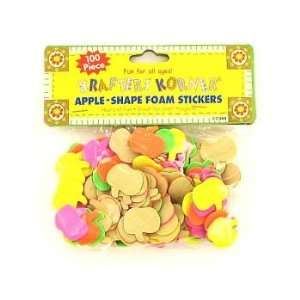  New   Foam Apple Stickers 100 Piece Case Pack 48 by DDI 