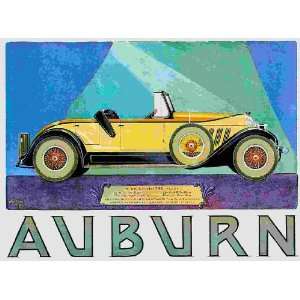  Auburn Auto Car Advertising Poster 1926 Model 888 Roadster 
