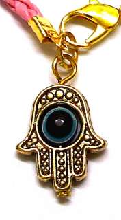 This amulet pendant includes a Hamsa, an ancient symbol picturing an 
