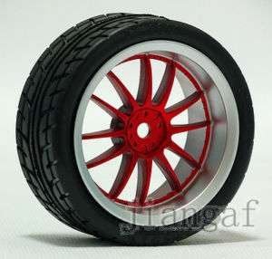 4PCS 110 ON ROAD RC CAR Wheel Rim & Tyre,Tire # L9KY6  