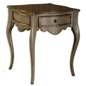  Uttermost 27 Inch Affleck End Table Ash Finish, Rubbed 