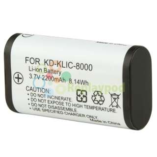 Battery+charger for Kodak KLIC 8000 Z612 Z812 IS ZX1  