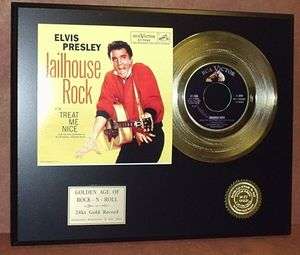 Elvis Presley 24k Gold Record Jailhouse Rock Limited Edition Only 