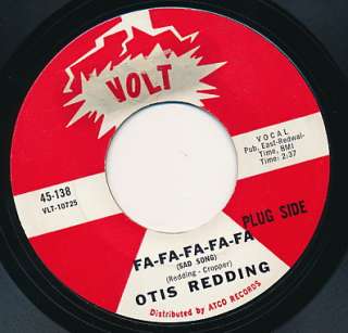 OTIS REDDING Fa Fa Fa Fa (Sad Song) DJ Promo SOUL 45 rpm HEAR IT 