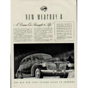 New Mercury 8   A Dream Car Brought to Life  1941 Mercury 8 Ad 