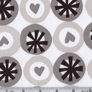  45 Wide Two Young Street Circles White Fabric By The 