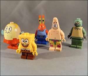 NEW Lego Spongebob, Krabs, Patrick, Squidward, Mrs Puff  
