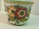 Vintage Royal Gouda Zuid Holland Handpainted Floral Planter Cachepot 