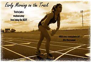 Being the Best Running Motivational Track Sport Poster  