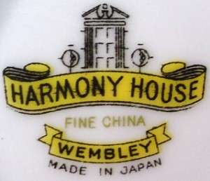 HARMONY HOUSE china WEMBLEY Cup & Saucer Set  