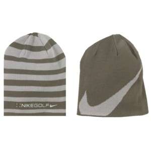 NIKE golf reversible winter hat mens new, brown/grey  
