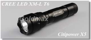   T6 LED flashlight Torch X5 T6 1000 1000 lumens Citipower X5 502  