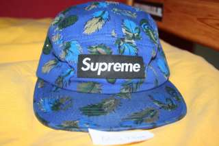Supreme Camp Cap Feathers Blue feather 5 panel Tyler the creator 