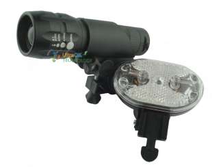 Zoom 280 LM CREE LED Flashlight Torch +9 LED Bike Lamp  