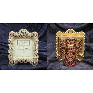   Jeweled Picture Frame Dolce Assisi  3x3 Red