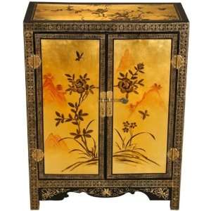  EXP Handmade Asian Furniture   30 Black & Gold Wood 