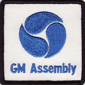 Vintage GM Assembly 3 Embroidered Iron On Car Patch  