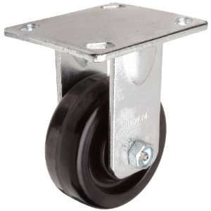 RWM Casters 40 Series Plate Caster, Rigid, Phenolic Wheel, Roller 