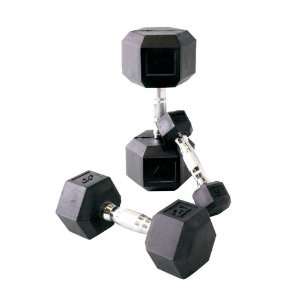  CAP Barbell 210 lb Rubber Hex Dumbbell Set (5 30 lbs in 5 