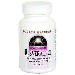   Source Naturals Resveratrol 40mg, 120 Tablet