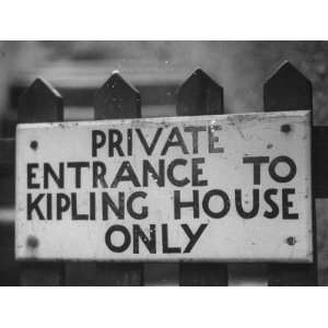  Sign Outside Building Where Writer Rudyard Kipling Studied 