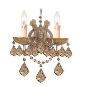  Crystorama 4472 AB CL S Maria Theresa 2 Light Wall Sconce 
