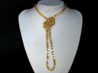 Necklace Citrine 60 7mm Round Beads 14K Many Styles  