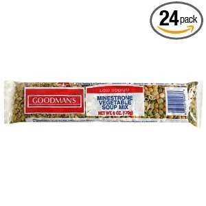 Goodmans Soup Mix, Minestrone Vegetables, 6 Ounce Boxes (Pack of 24 