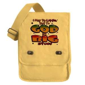   Bag Yellow I May Be Little but to God Im Big Stuff 