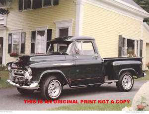 1957 Chevrolet 1/2 Ton Stepside classic truck print  