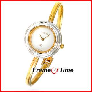   Ladies Gold Bangle Bracelet Bezel Silver/Gold/Black 1100 Watch  