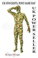 Army Camouflage Bodysuit Lycra Zentai Full Body Suit  