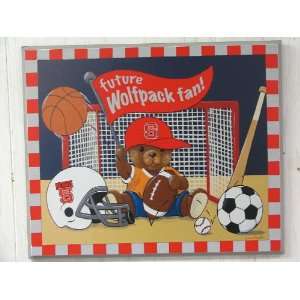  North Carolina State Wolfpack Baby BOY Plaque   Collegiate Baby 