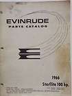 Vintage Evinrude 1966 Illustrated Parts Catalog 100hp Starflite