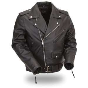   Manufacturing Black Size 50 Tall Mens Classic Motorcycle Jacket