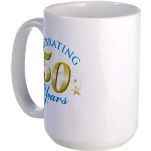  Celebrating 50 Years Anniversary Large Mug by  