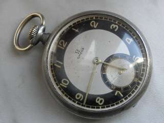 1939 WW2 OMEGA Pocket Military Watch Very Good Cond   