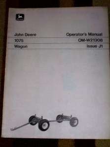 John Deere 1075 Wagon JD Operator Manual  