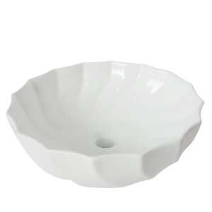   Designer Fauceture Odyssey Vitreous China Bathroom Vessel, White
