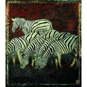  Troupe of Zebras by Fabienne Arietti. size 23.5 inches 