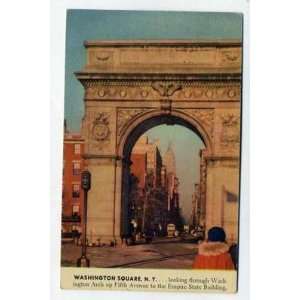Washington Square Postcard New York Macy Color View