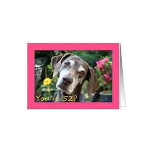  52nd Birthday card, German Shorthaired Pointer Card Toys 