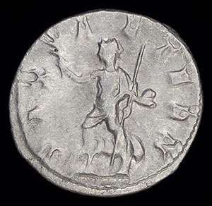 An Ancient silver Roman Coin of the Emperor Marcus Julius Philippus 