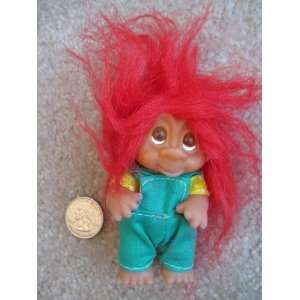   Norfin Troll with Red Hair wearing Green Overalls 